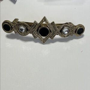 Hair Clip - Vintage Style Gold and Black